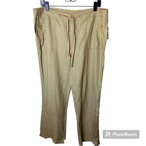 Cynthia Rowley 100% Linen Pants Women’s 14 Gorpcore Coastal Grandmother NWT